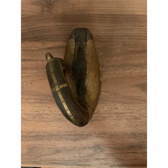 Vintage Sankofa Swan Trinket Box Brass Copper Afrocentric Decor - Picture 7 of 12